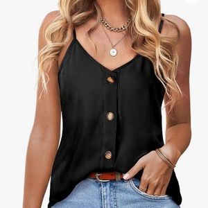 Black cami top, with button details, bought from Amazon (size S)